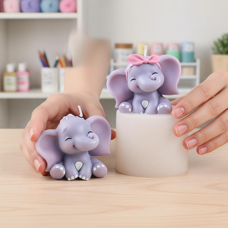 Melt Pour Soap Base - Molde de Silicona 3D de Elefante