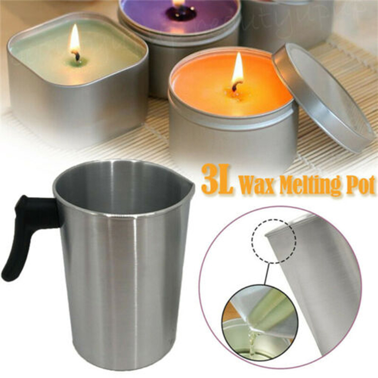 Soap Making Jug - Olla para derretir cera de aluminio