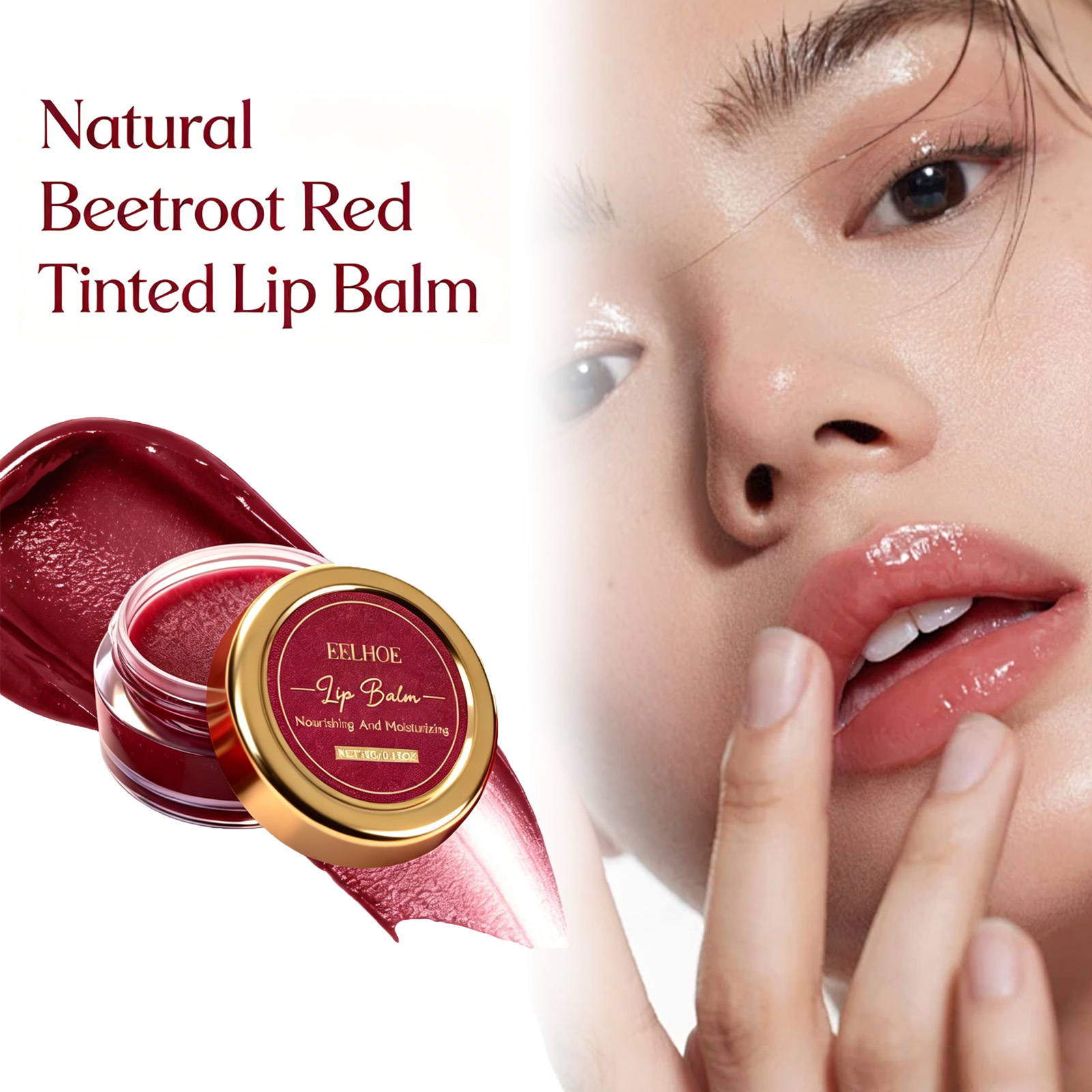 Shea Butter Raw - Bálsamo Labial con Color Rojo Remolacha,