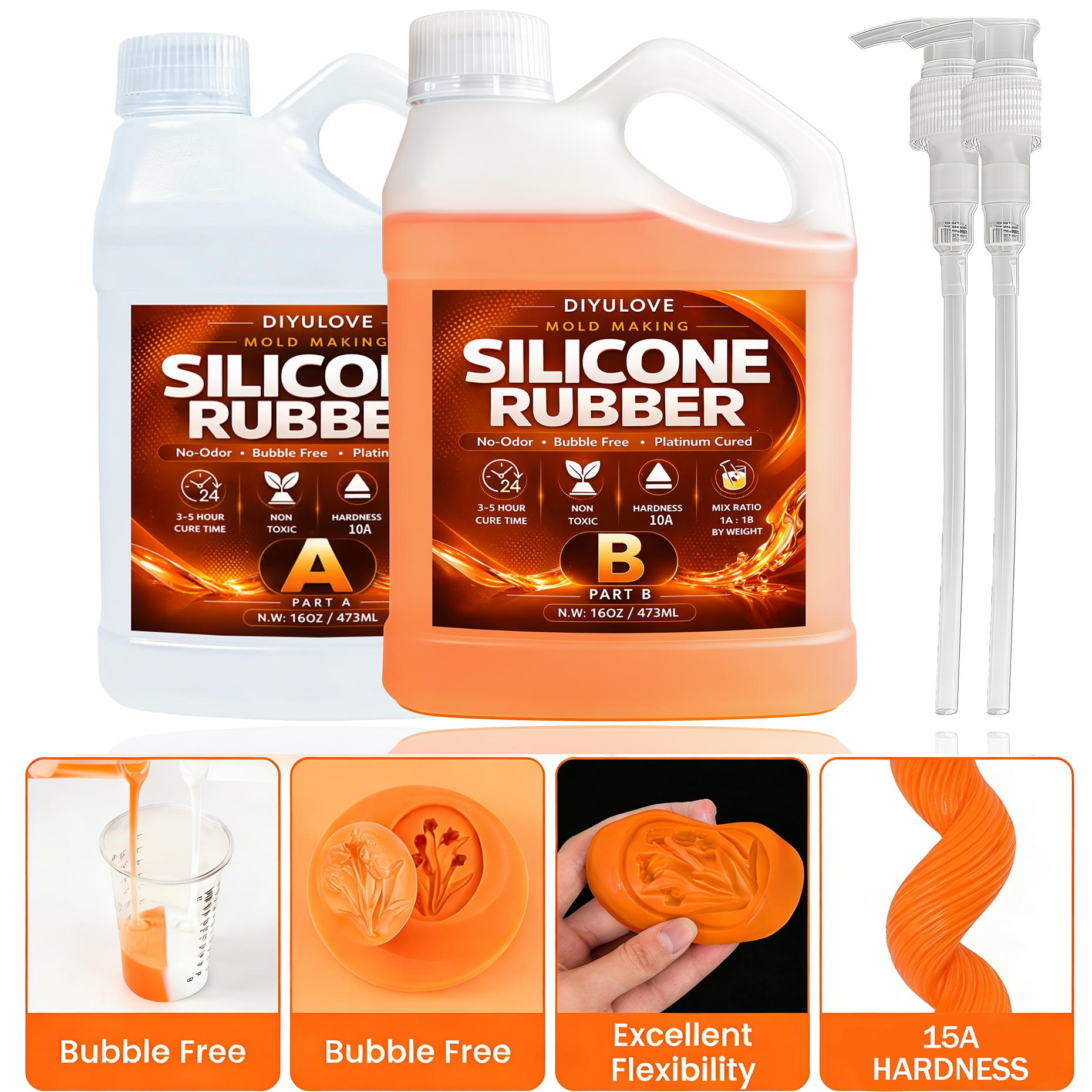 Melt Pour Soap Base - Kit de Silicona Líquida, de Alto