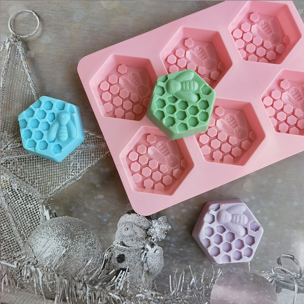 Molde de jabón de abeja Hexago - Soap Making Easy reseña y precio