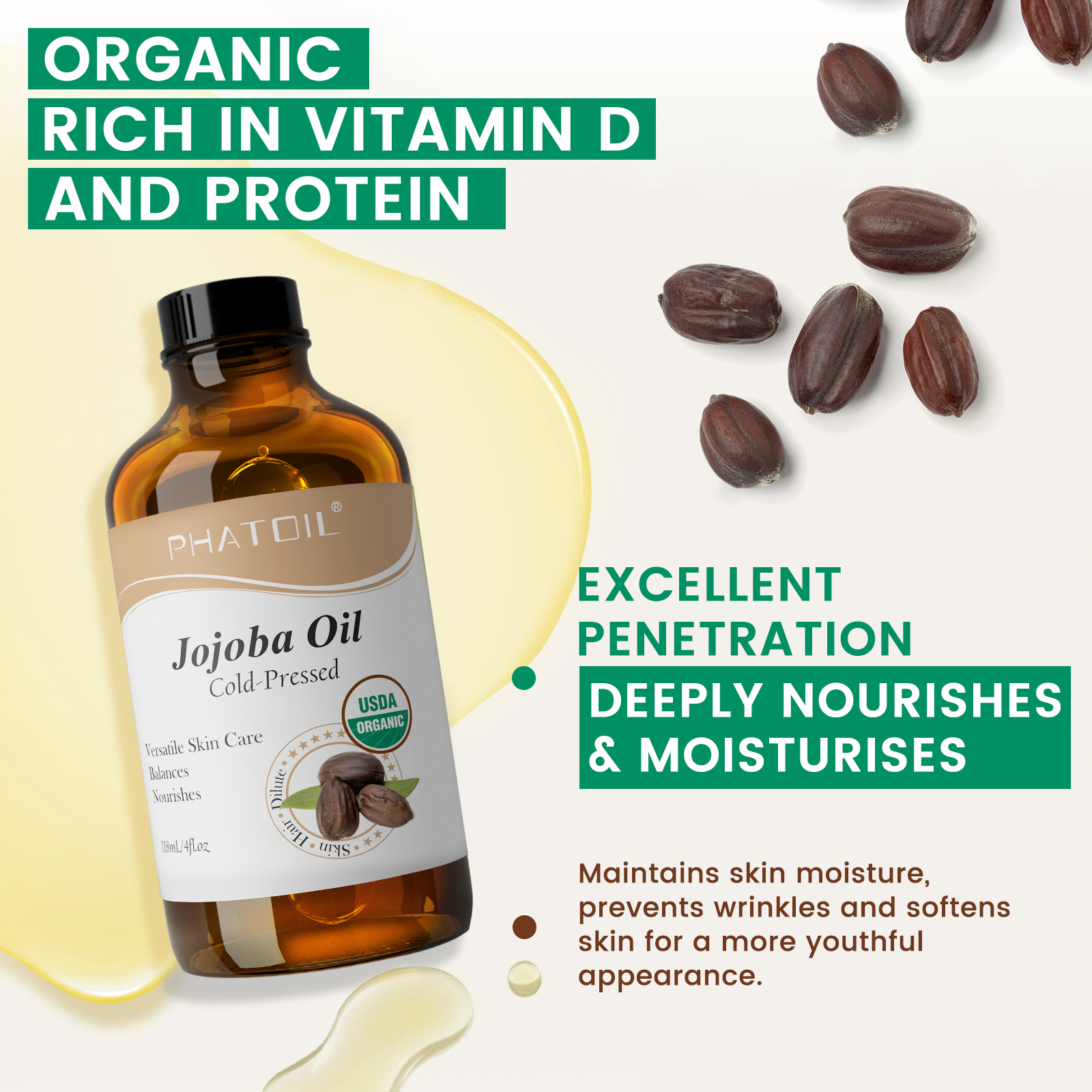 PHATOIL 118ml aceite de jojoba - Shea Butter Raw reseña y precio