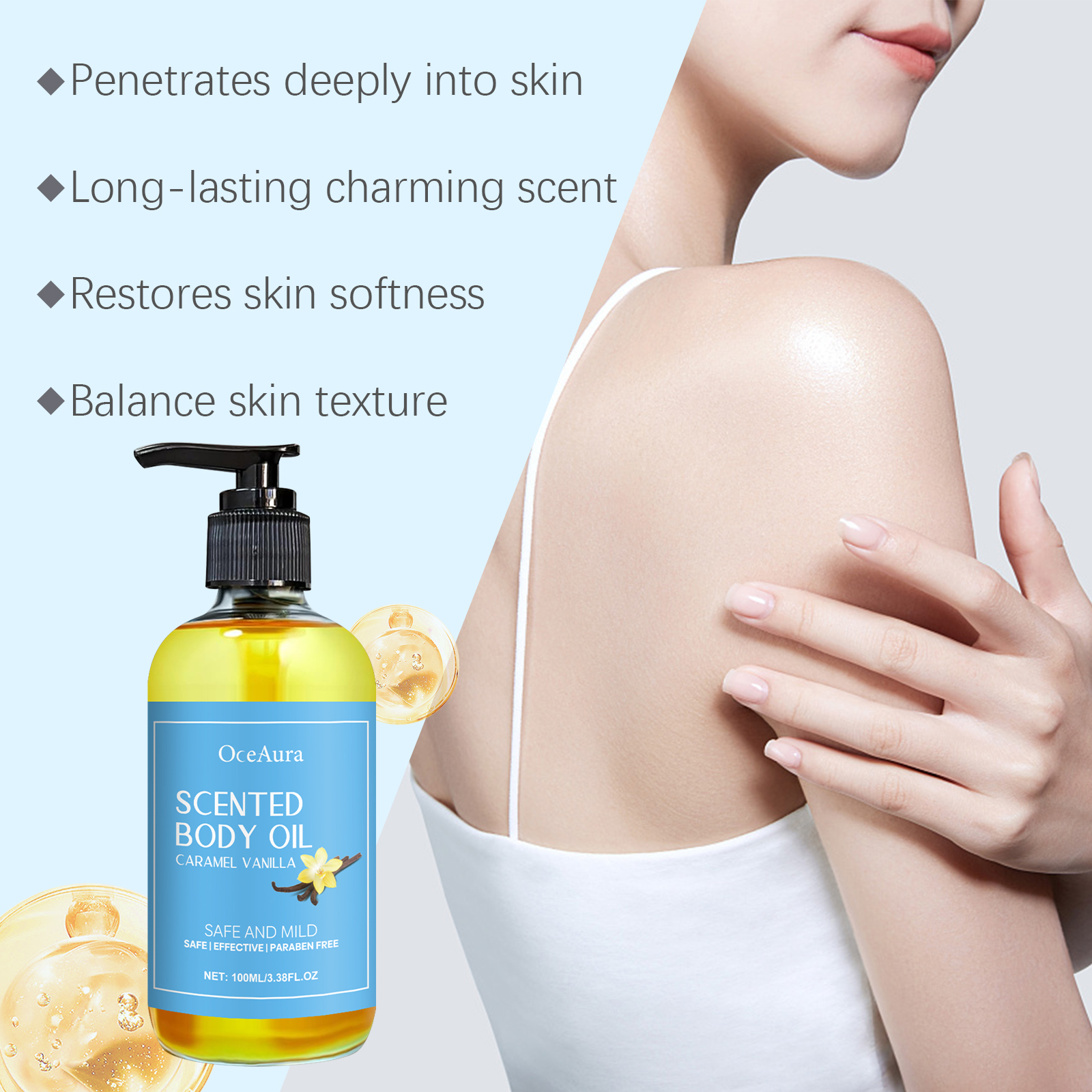 Aceite Corporal de Caramelo y  - Shea Butter Raw reseña y precio